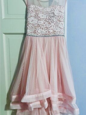 Girls Size 10 - Speechless Pink Hi-Lo Dress